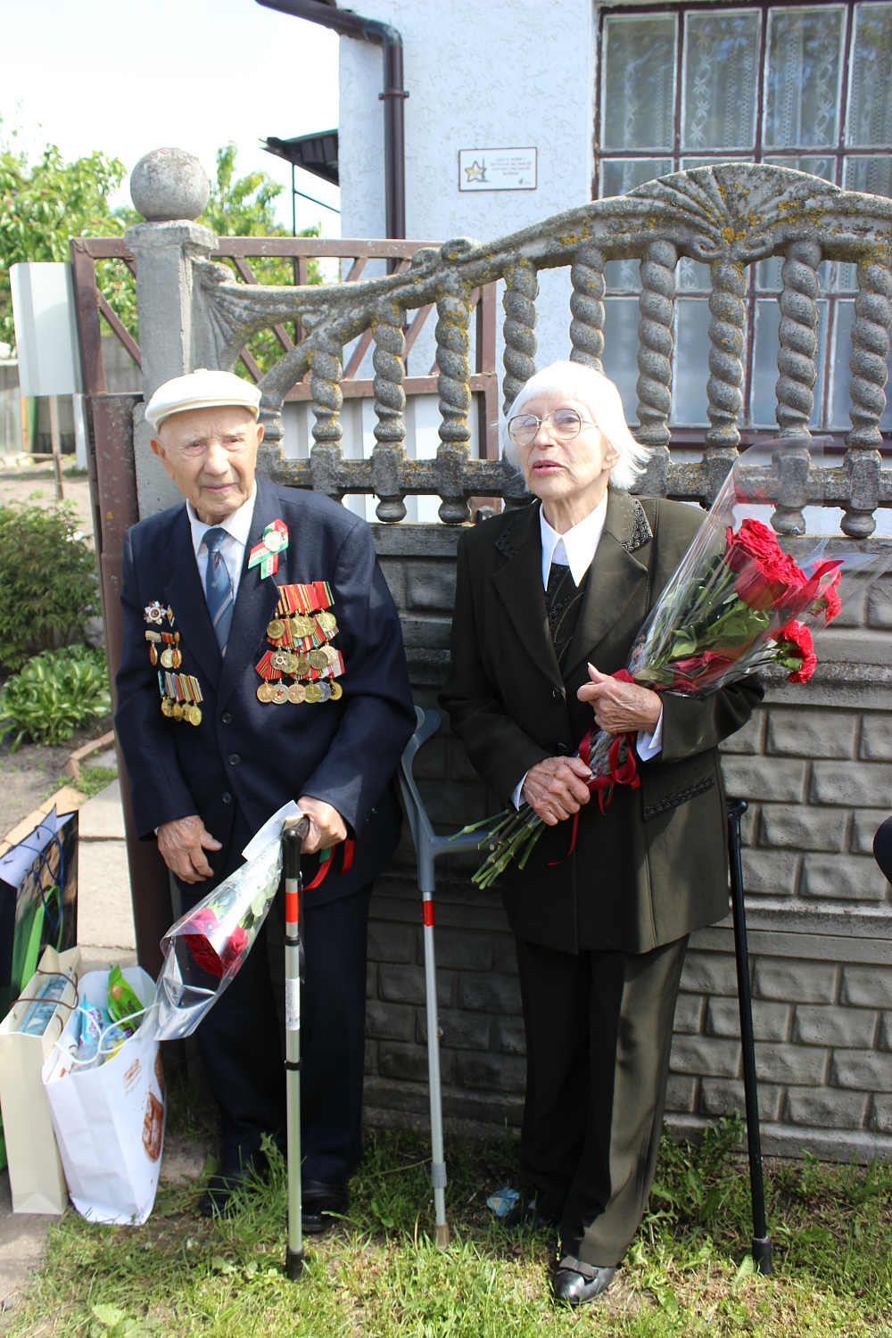 Віншаванне ветэрана з Днём Перамогі!
