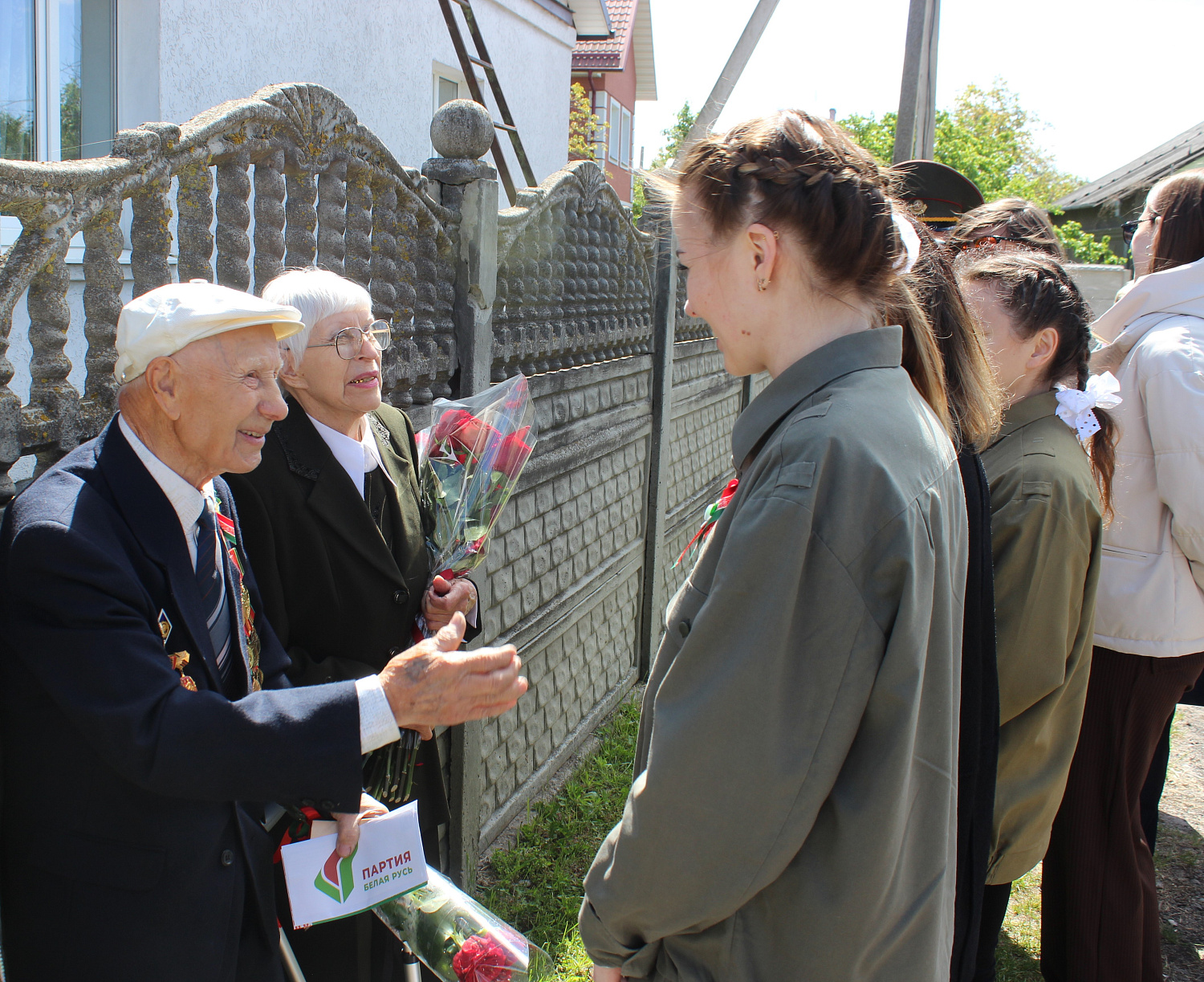 Віншаванне ветэрана з Днём Перамогі!