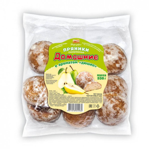 Пернікі «Хатнія» з водарам «Дзюшэс»